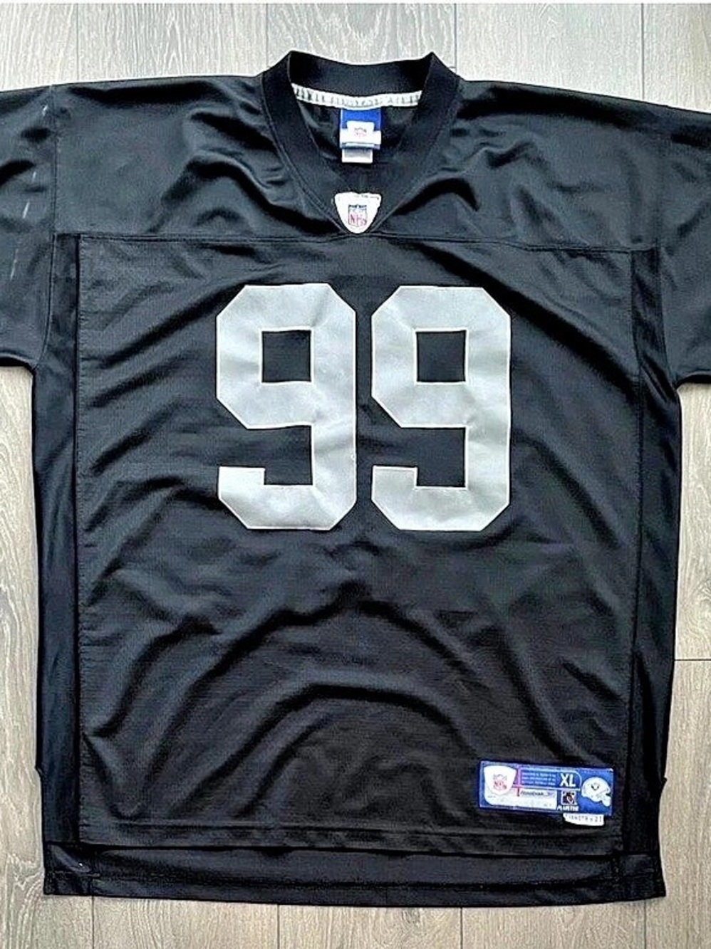 Vintage Reebok On Field Warren Sapp OAKLAND RAIDERS JERSEY Size XL